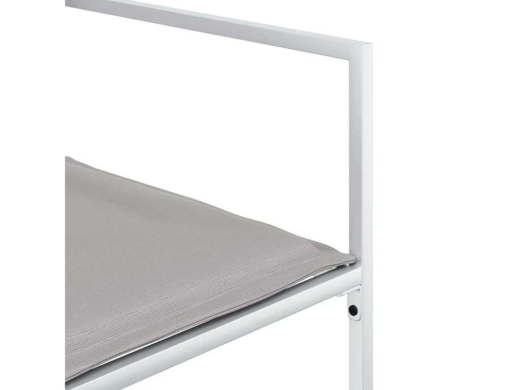 Ensemble à manger de jardin avec coussins 11pcs blanc textilène