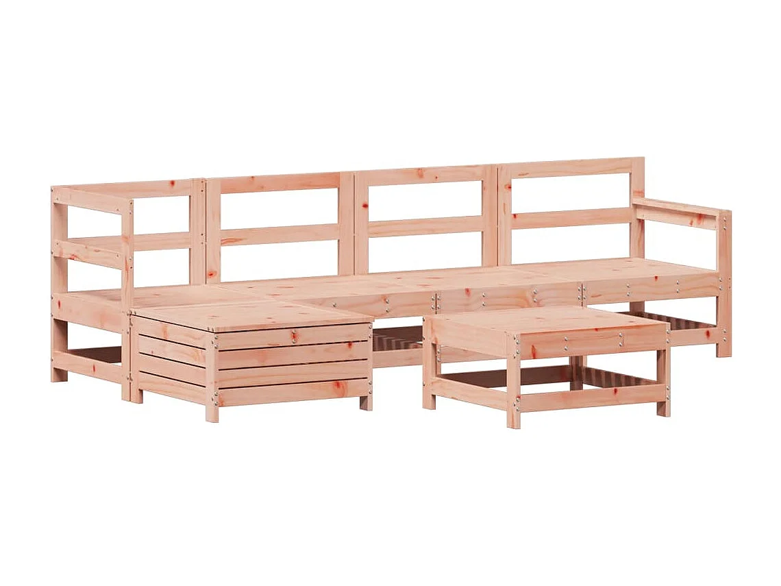 Salon de jardin 6 pcs bois massif sapin de douglas