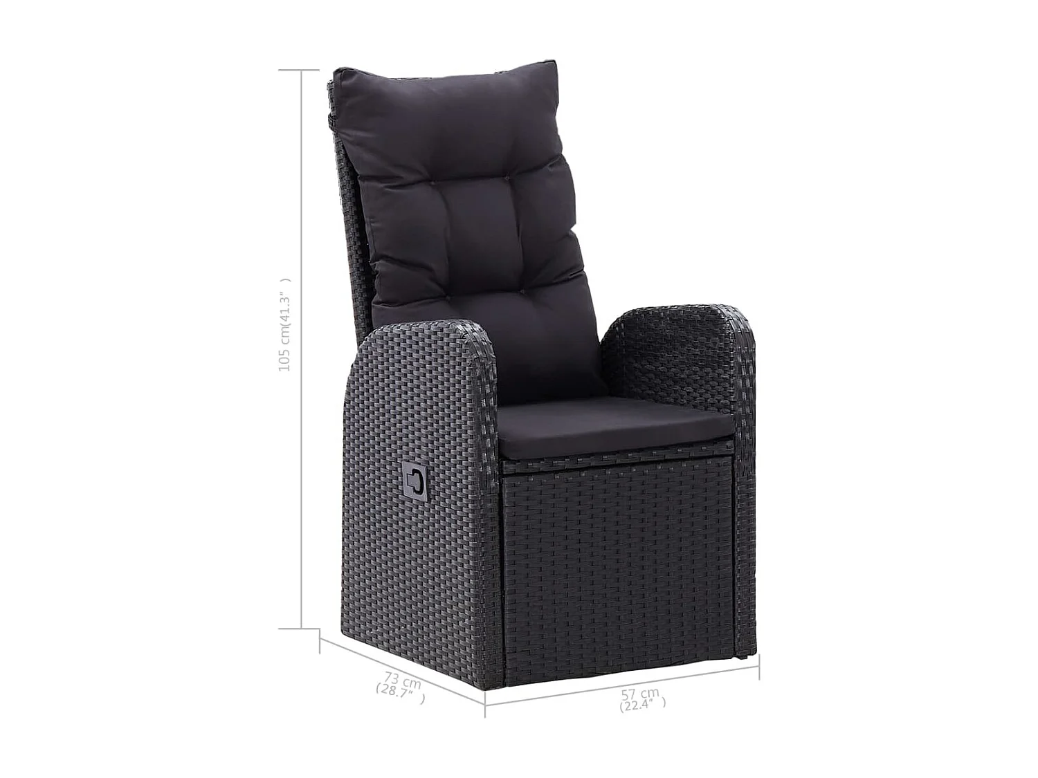 5 pcs conjunto de jantar para jardim preto