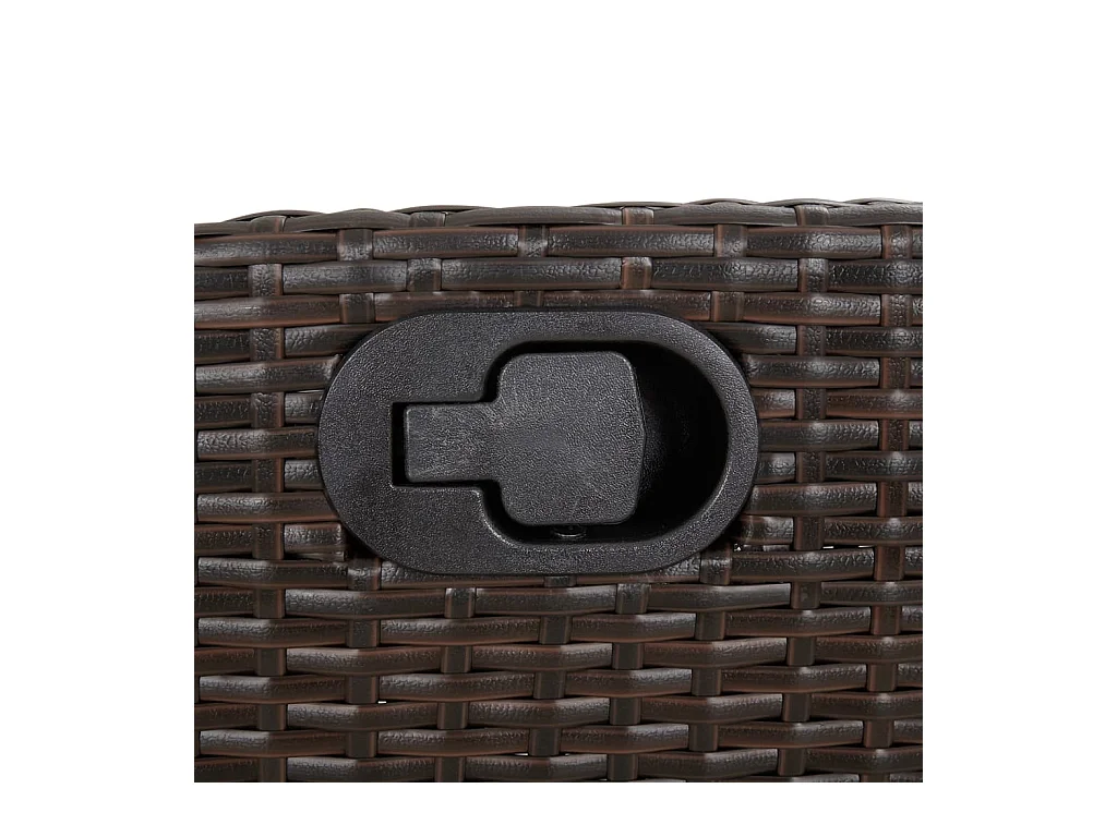 Ensemble à manger de jardin et coussins 7 pcs marron rotin