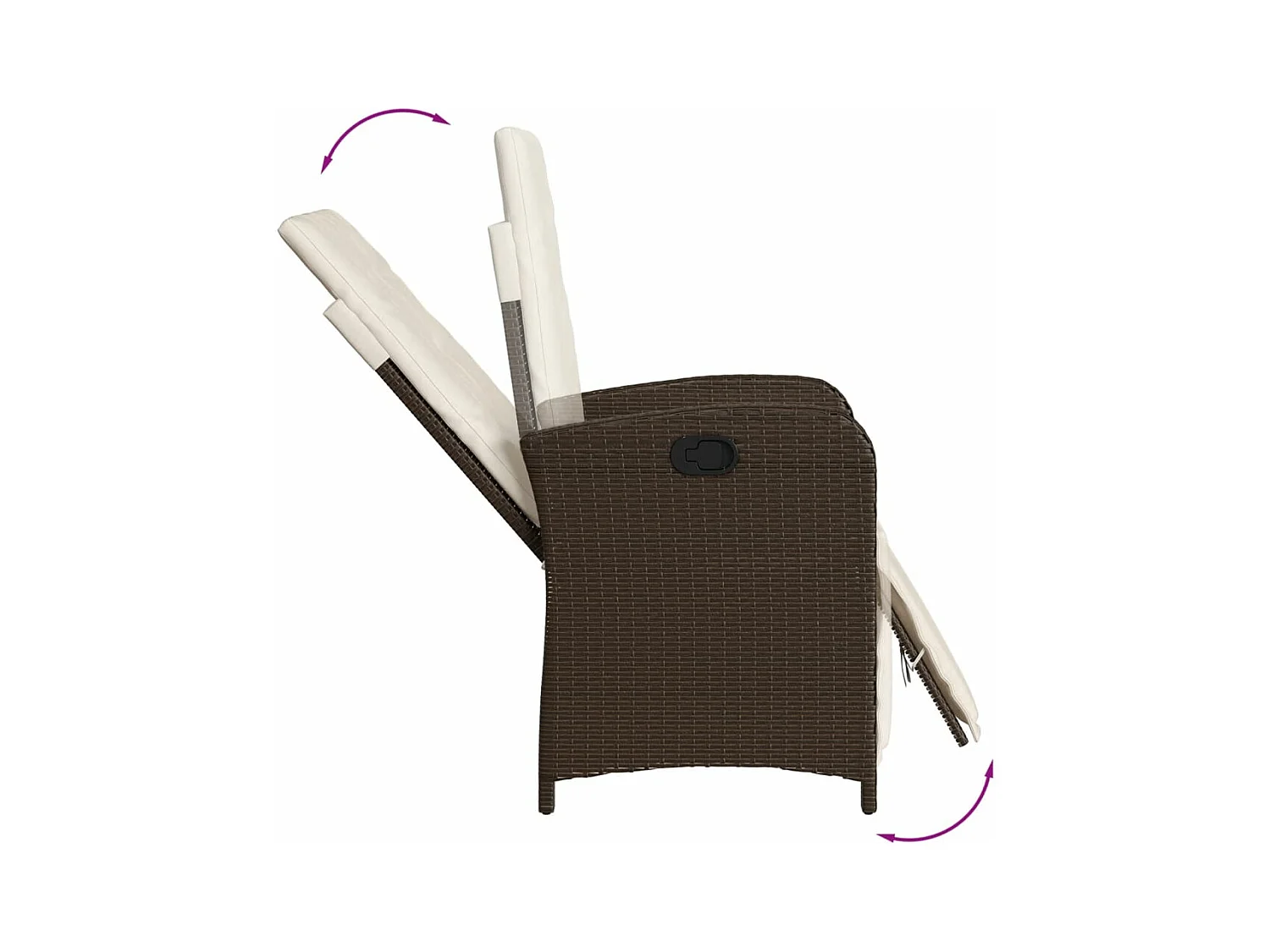 Ensemble à manger de jardin et coussins 7 pcs marron rotin