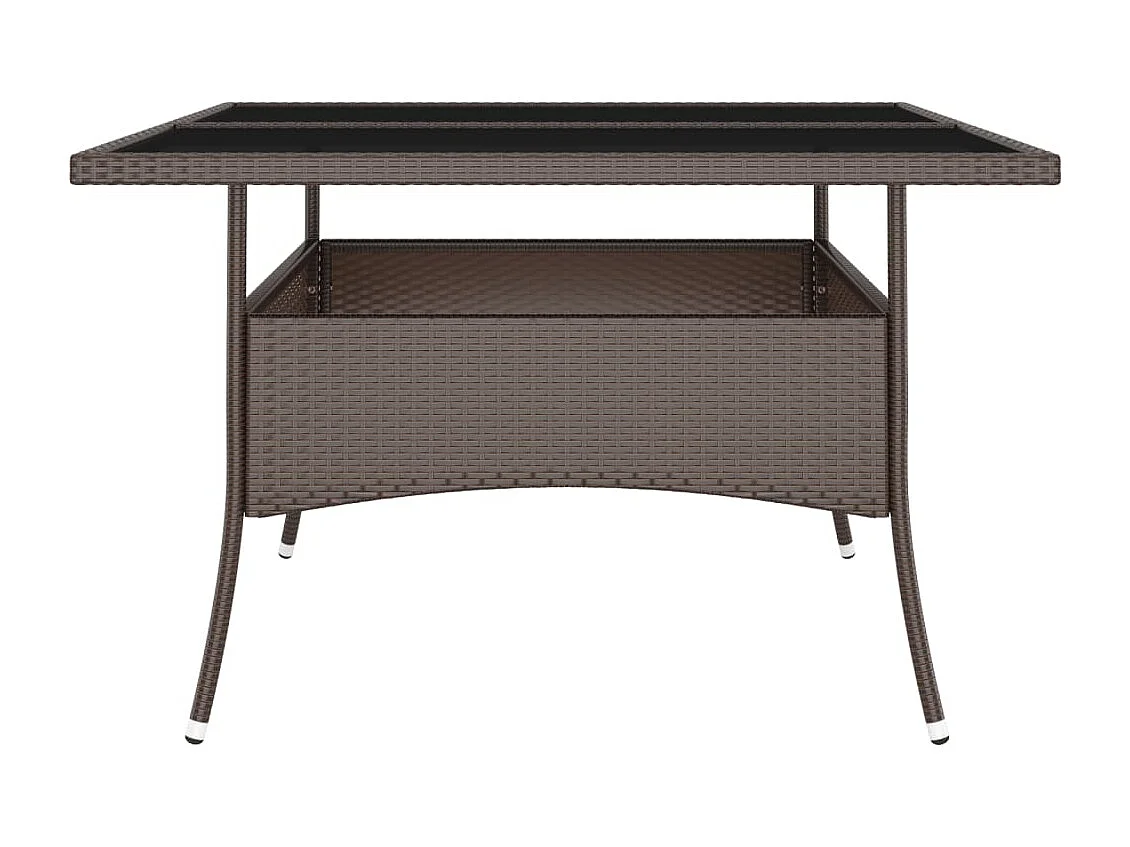 Set da Pranzo da Giardino in Polyrattan 9 pz Marrone