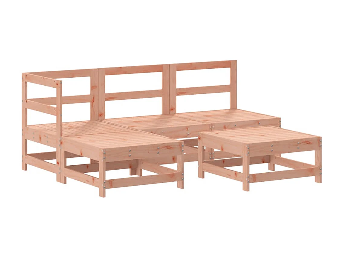 Salon de jardin 5 pcs bois massif douglas