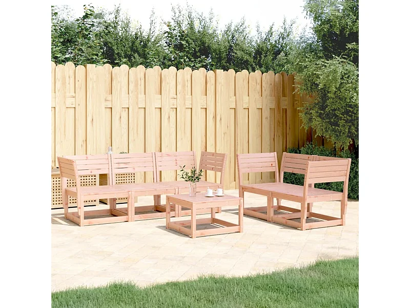 Set Divani da Giardino 5 pz in Legno Massello di Douglas
