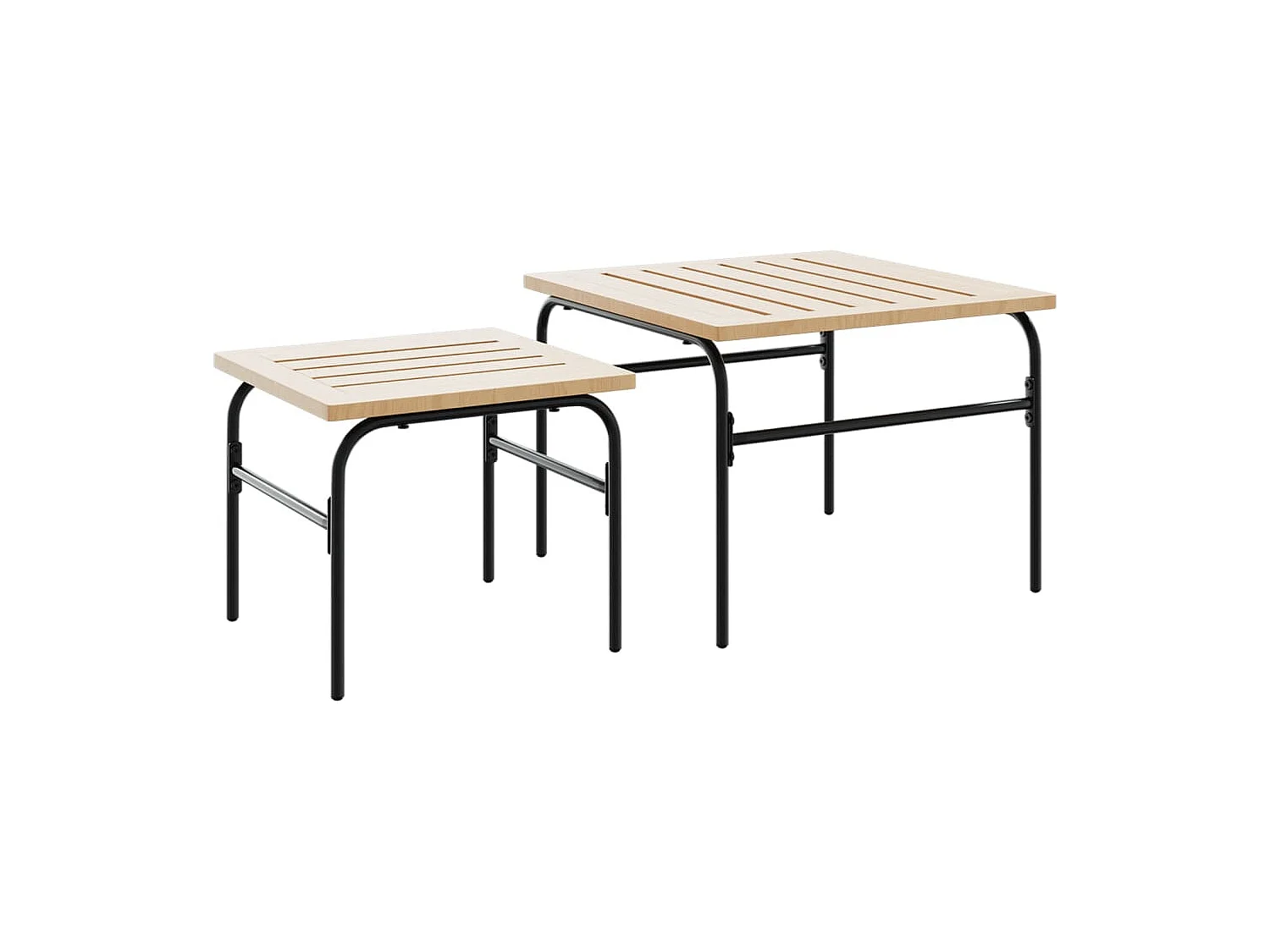 Ensemble de meubles de balcon avec coussins 5 pcs noir acier