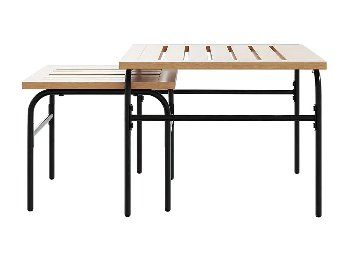 Ensemble de meubles de balcon avec coussins 5 pcs noir acier