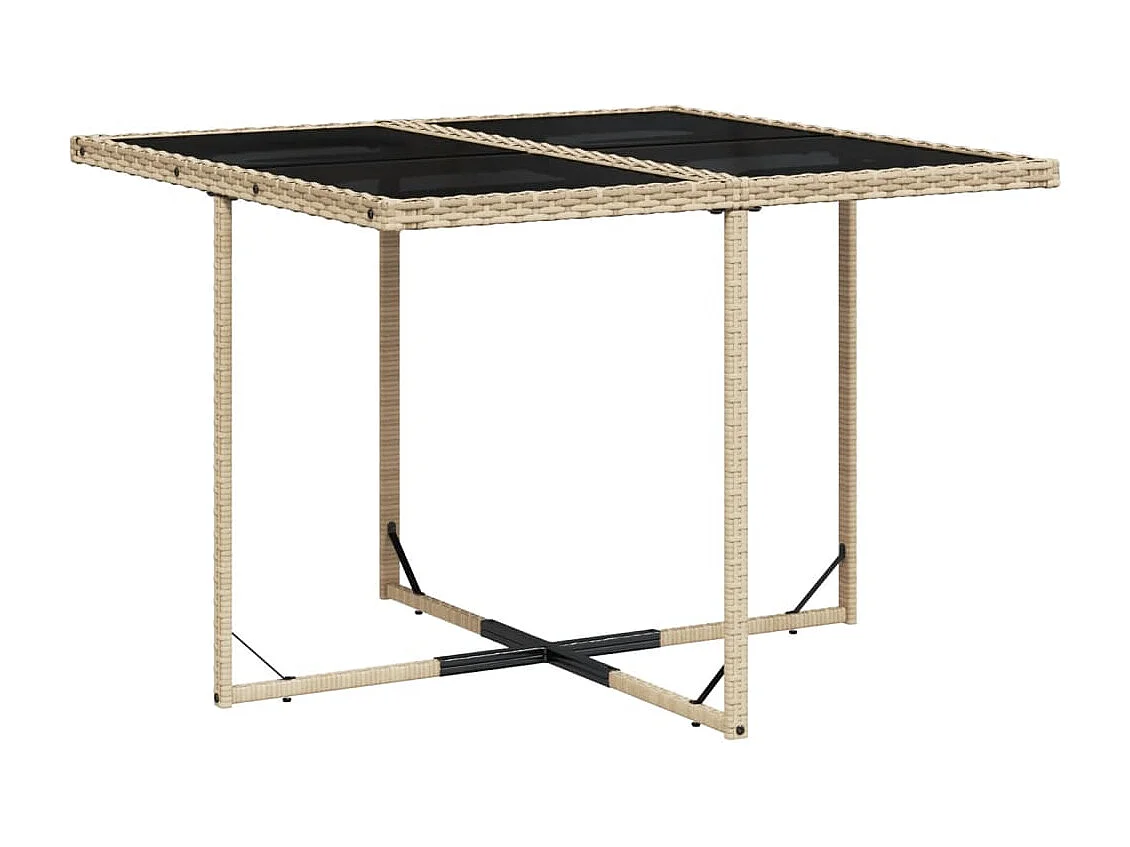 Ensemble à manger de jardin et coussins 9 pcs mélange beige