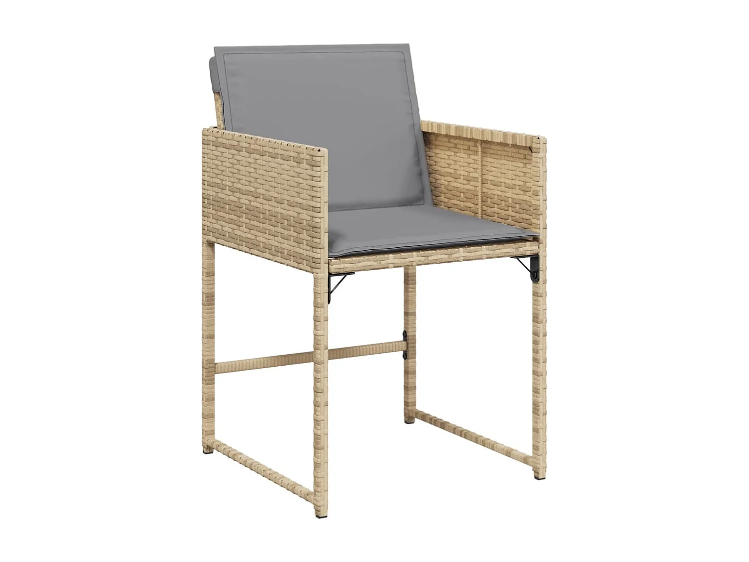 Ensemble à manger de jardin et coussins 9 pcs mélange beige