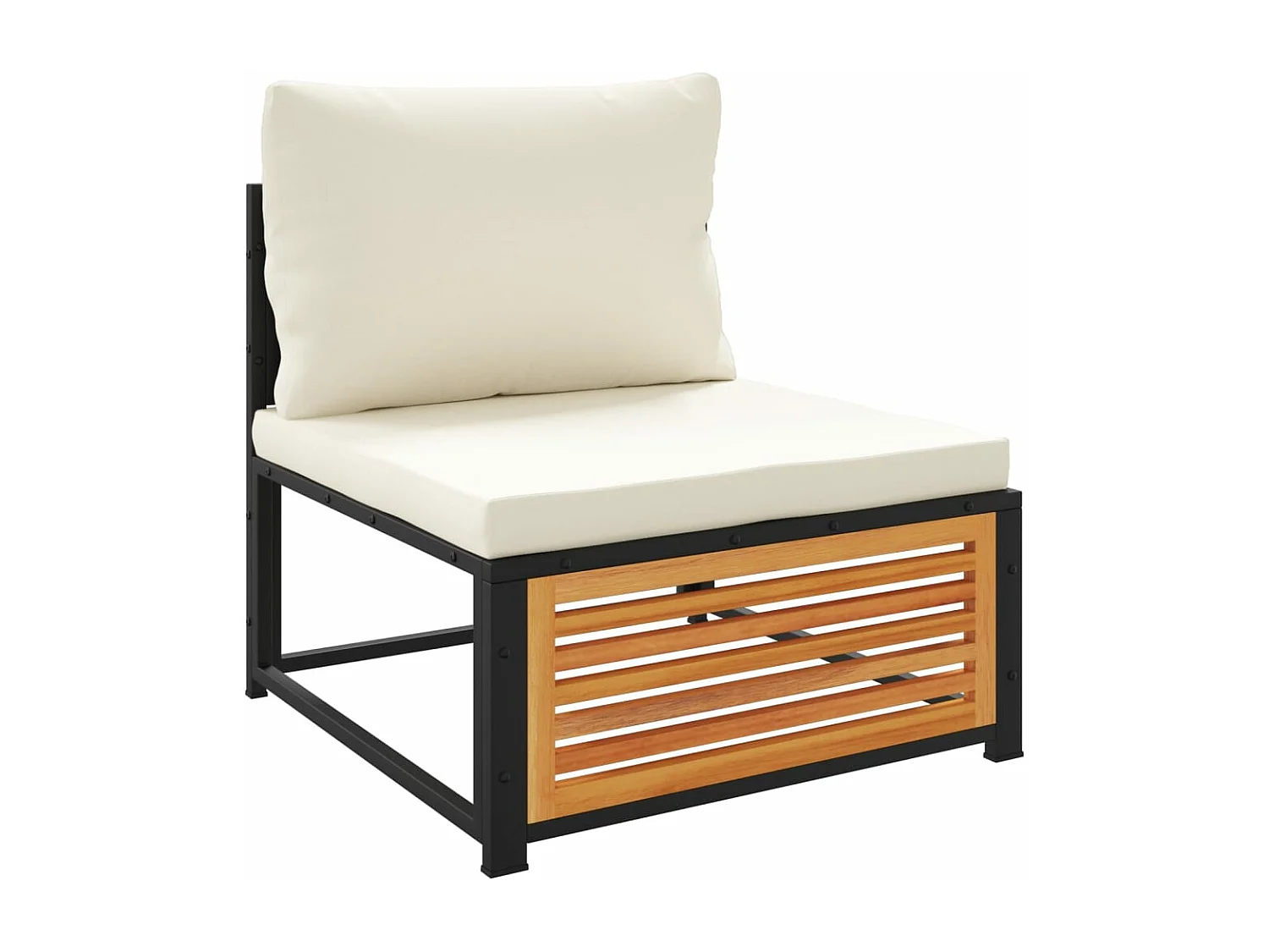 Salon de jardin avec coussins 7 pcs bois massif d'acacia