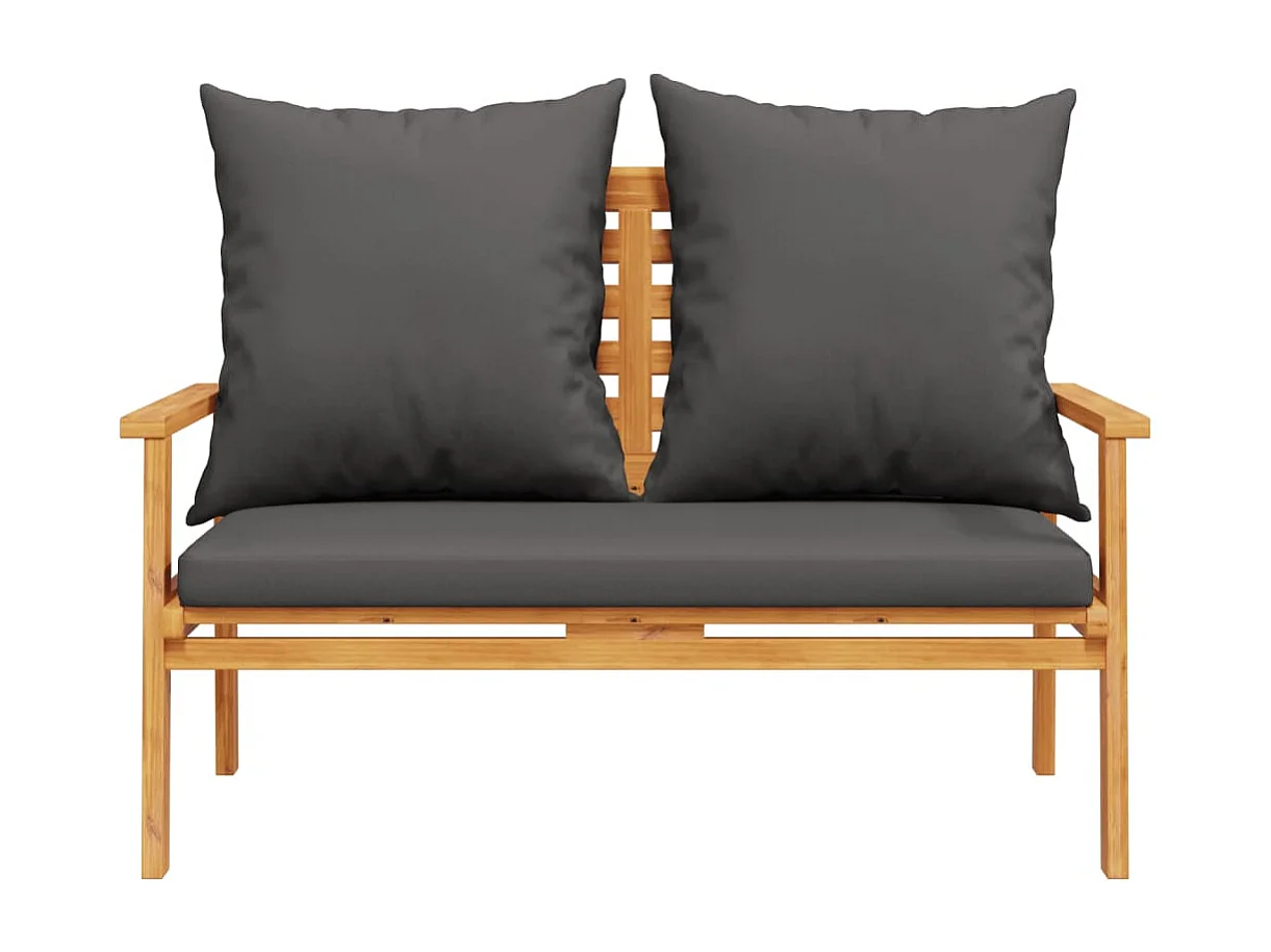 Salon de jardin 4 pcs avec coussins Bois d'acacia solide