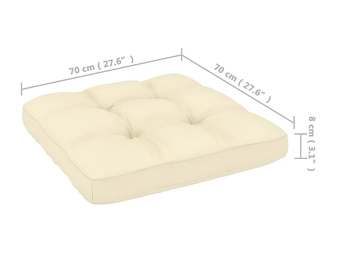 7-tlg. Garten-Lounge-Set mit Kissen Kiefer Massivholz