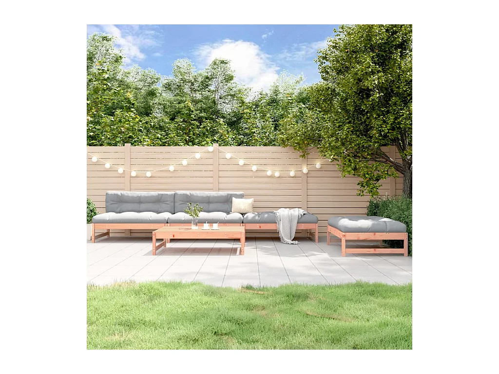 Set Salotto da Giardino 5 pz in Legno Massello di Douglas