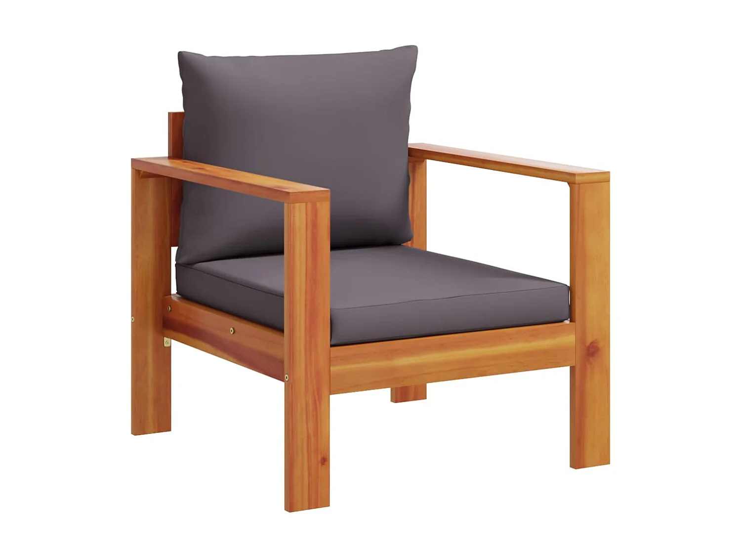 Salon de jardin avec coussins 6 pcs bois d'acacia solide