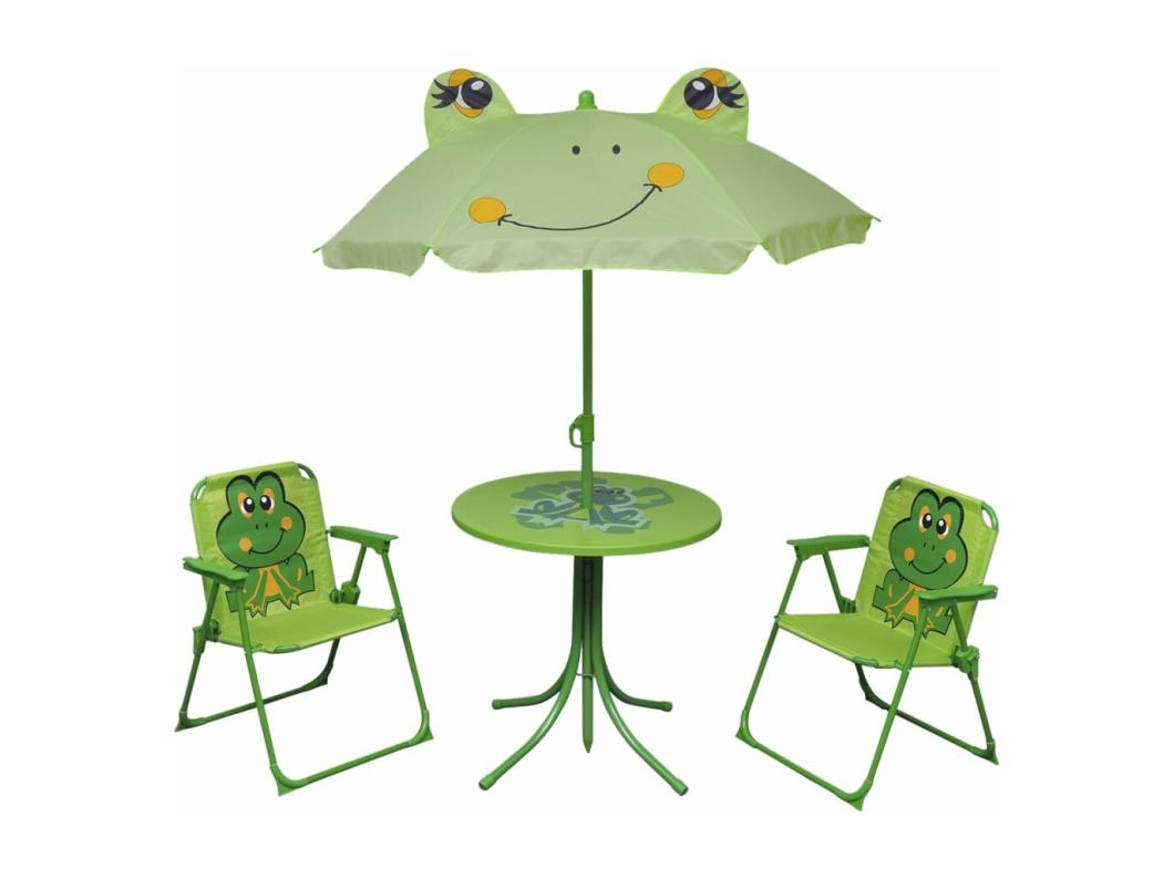 3-delige Bistroset voor kinderen met parasol groen