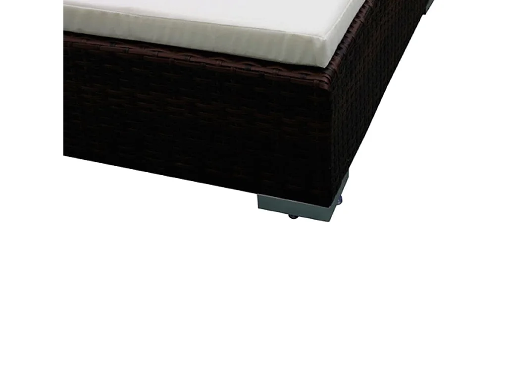 Set Divani da Giardino 6 pz con Cuscini in Polyrattan Marrone