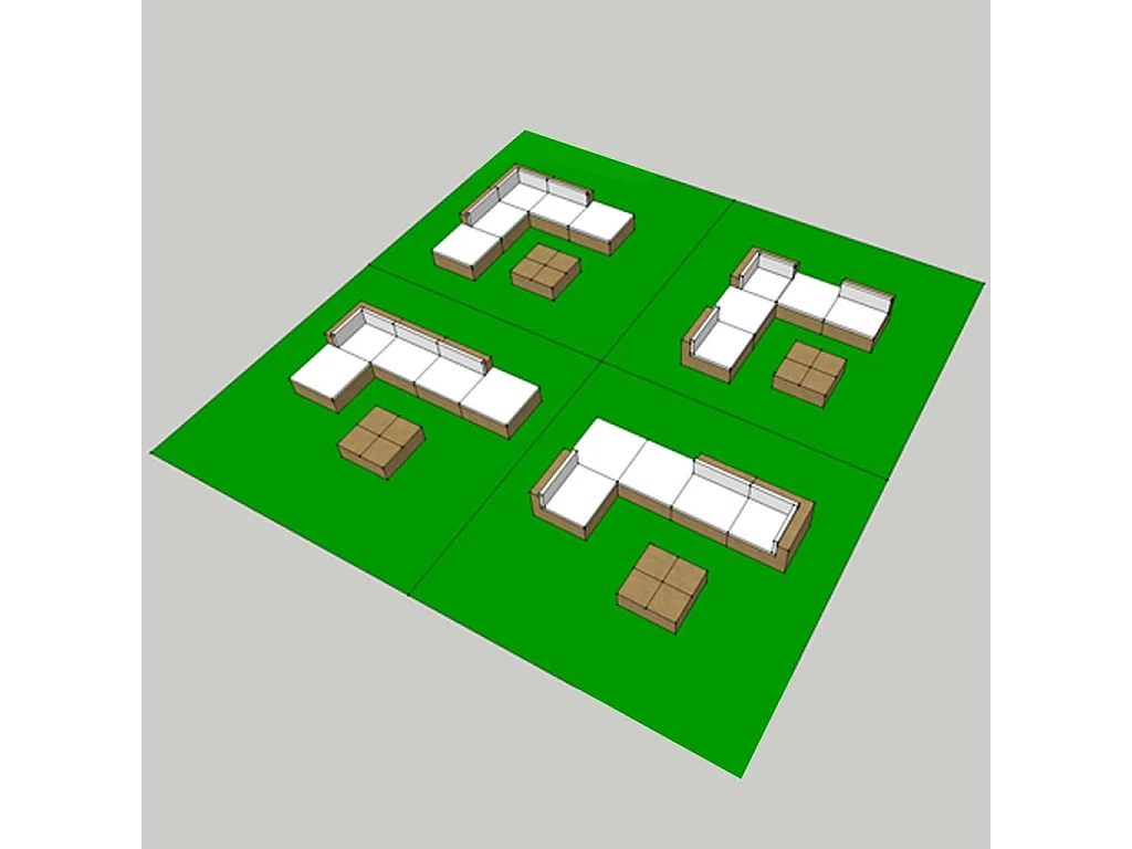 Set Divani da Giardino 6 pz con Cuscini in Polyrattan Marrone