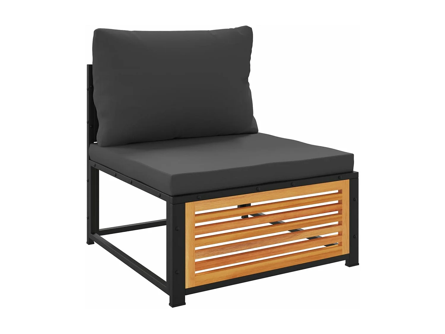 Salon de jardin avec coussins 7 pcs bois massif d'acacia