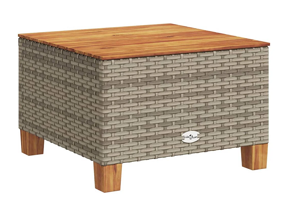 11-delige Loungeset met kussens poly rattan grijs