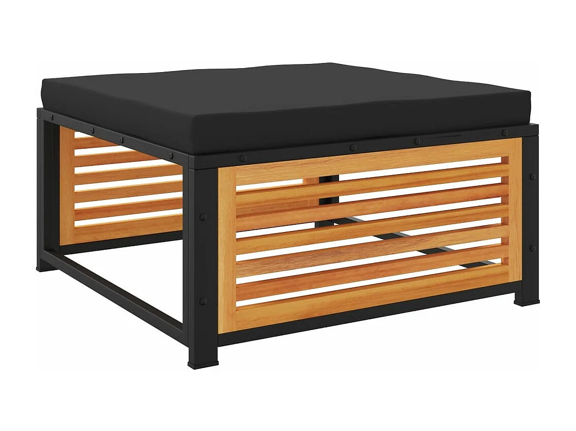 Salon de jardin avec coussins 8 pcs bois massif d'acacia