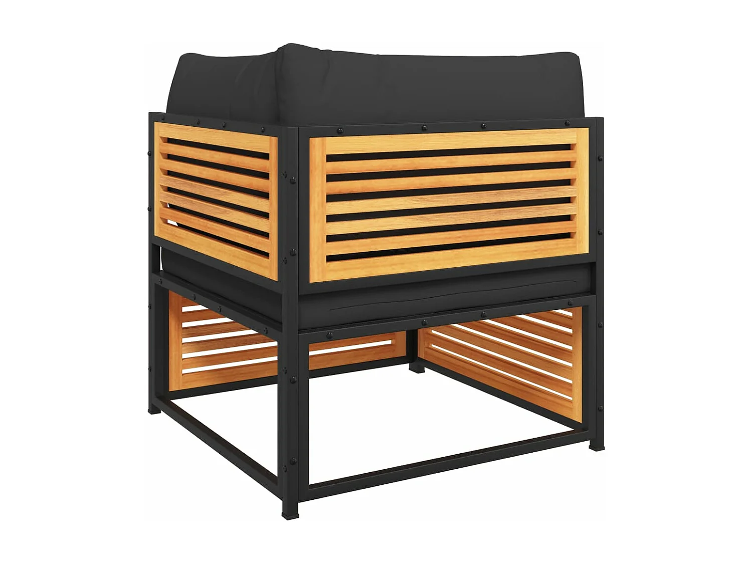 Salon de jardin avec coussins 8 pcs bois massif d'acacia