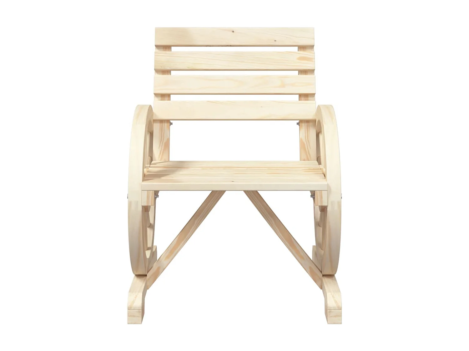 Set Salotto da Giardino 3 pz in Legno Massello di Abete