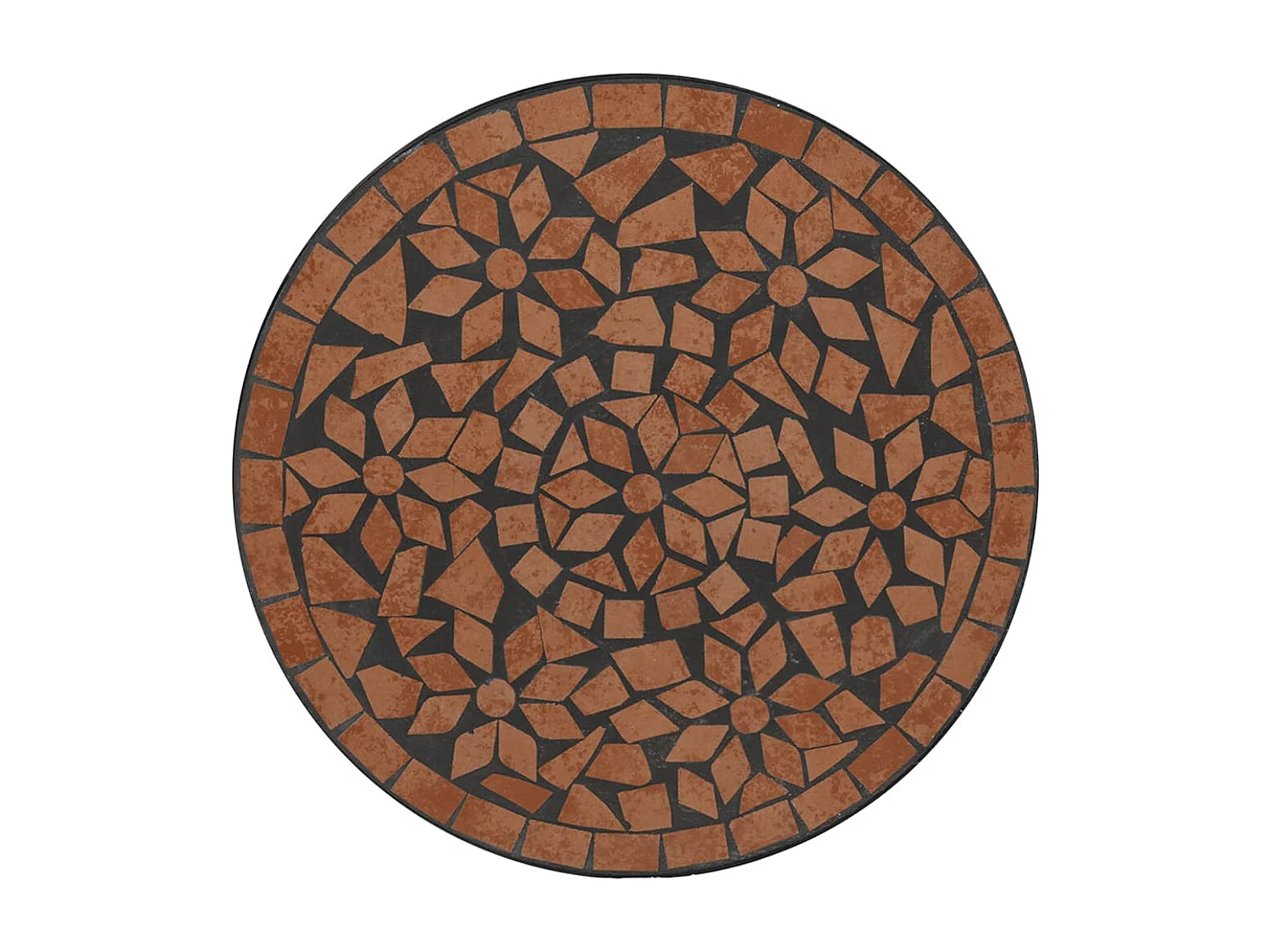 Ensemble de bistro mosaïque terre cuite fer et céramique