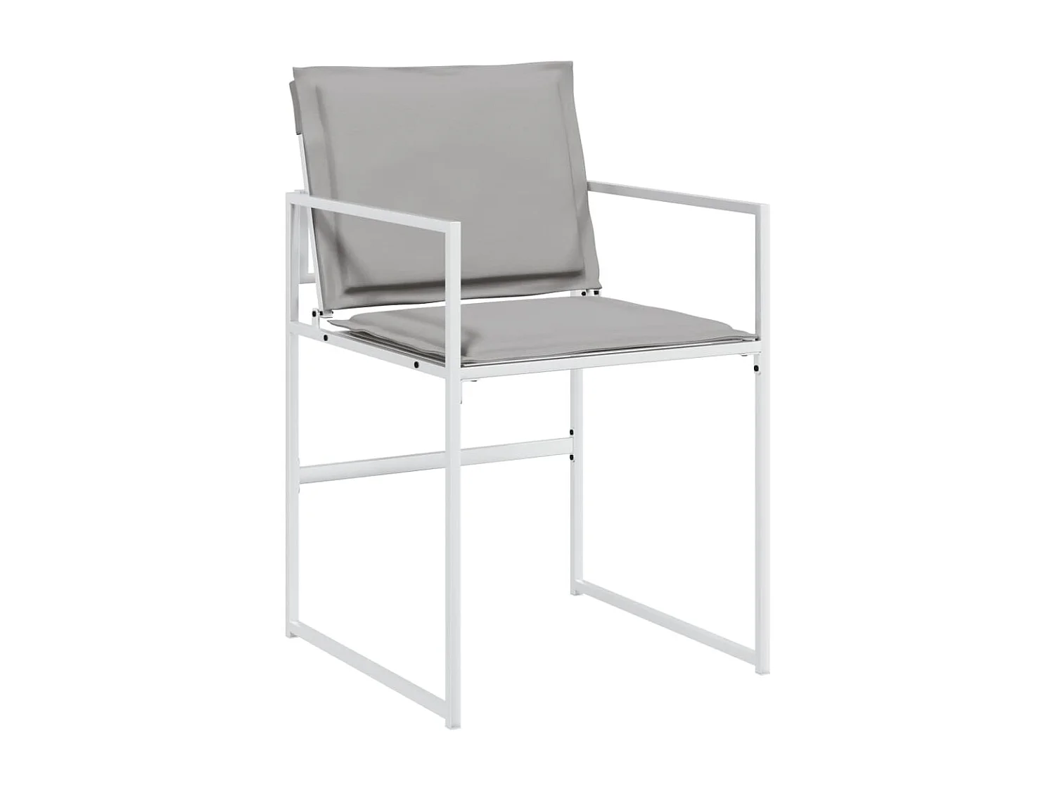 Ensemble à manger de jardin avec coussins 13pcs blanc textilène