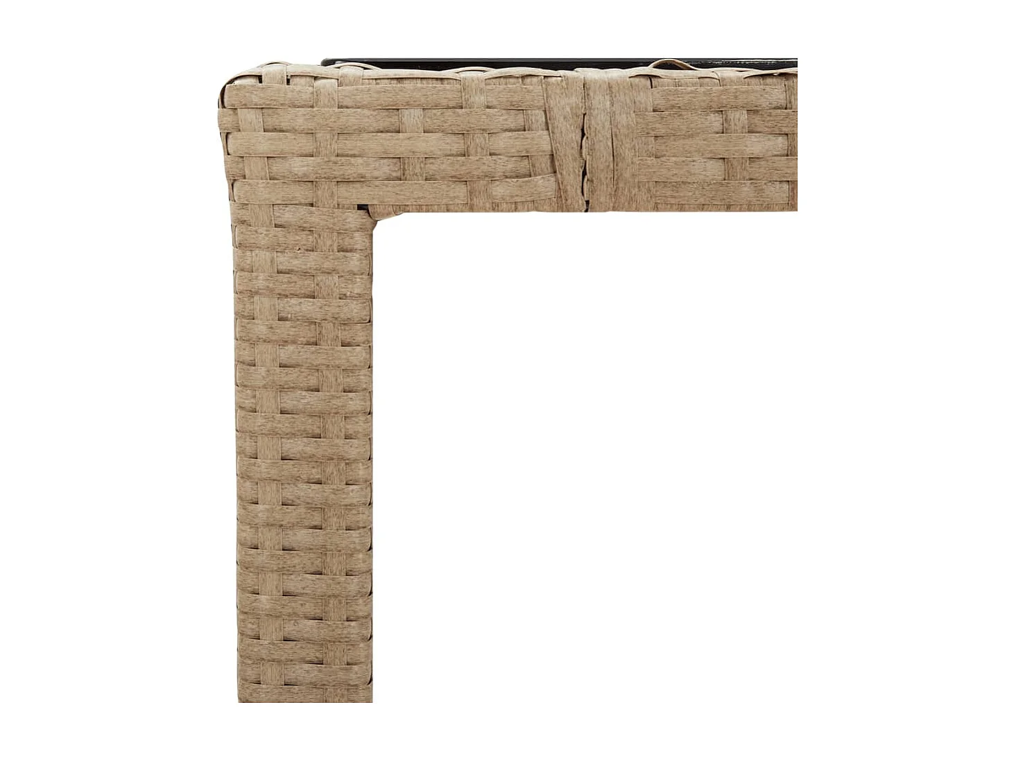 Set da Pranzo da Giardino 5 pz con Cuscini Beige in Polyrattan