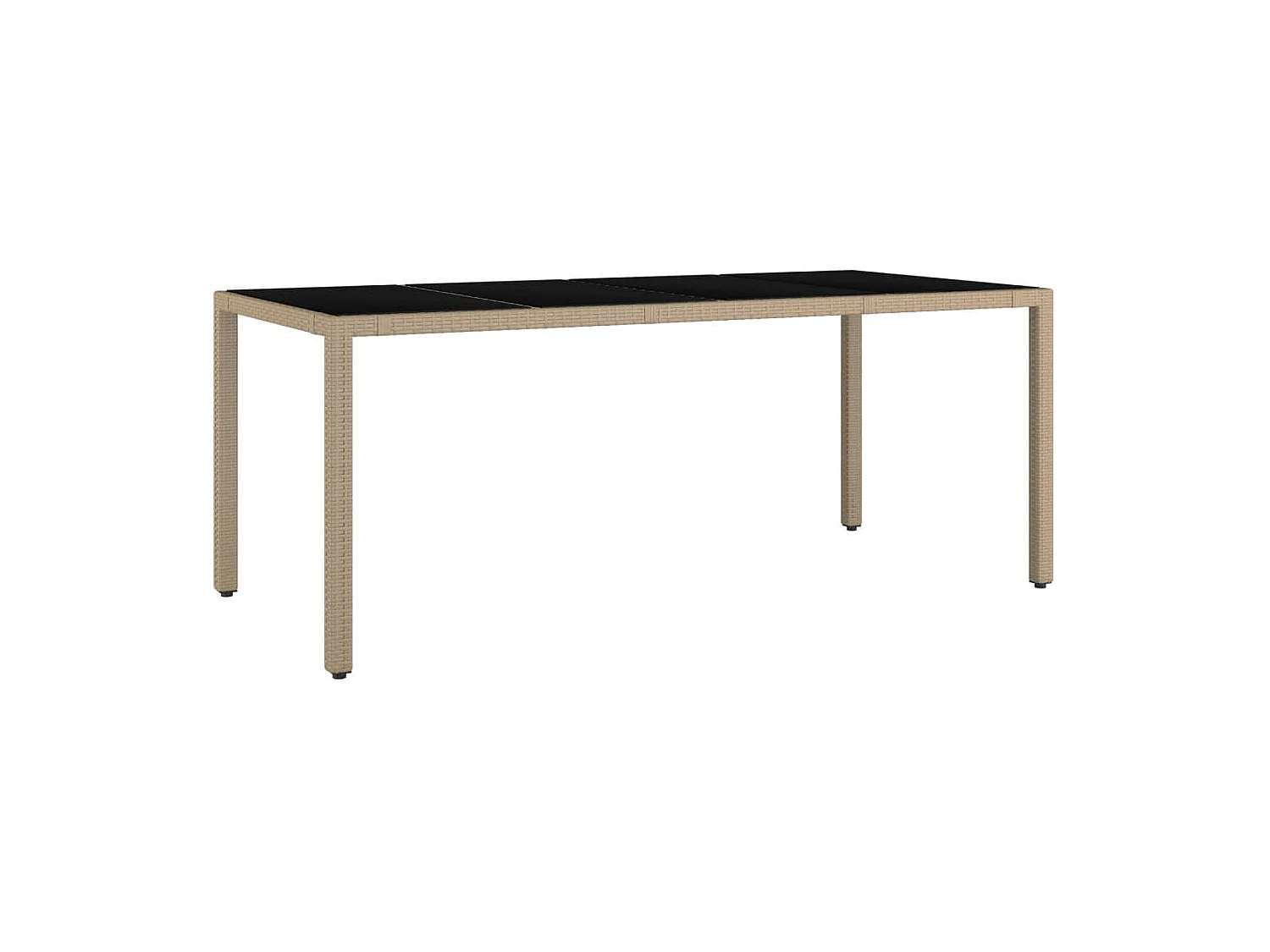 Ensemble de bistro de jardin 9 pcs coussins beige poly rotin