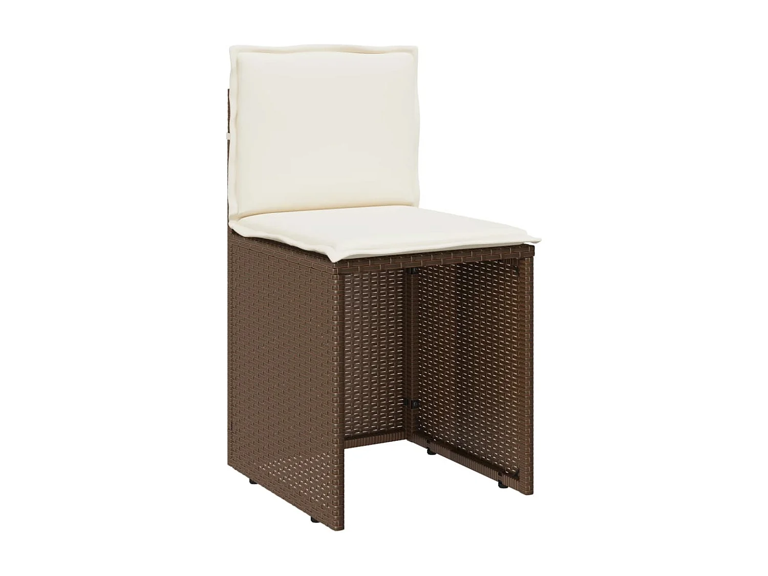 Set Bistrò 3 pz con Cuscini Marrone in Polyrattan