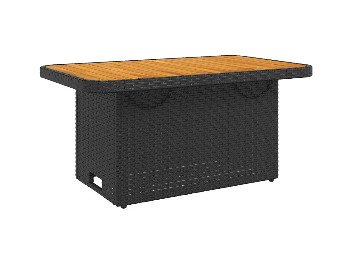 Ensemble à manger de jardin 4 pcs avec coussins noir