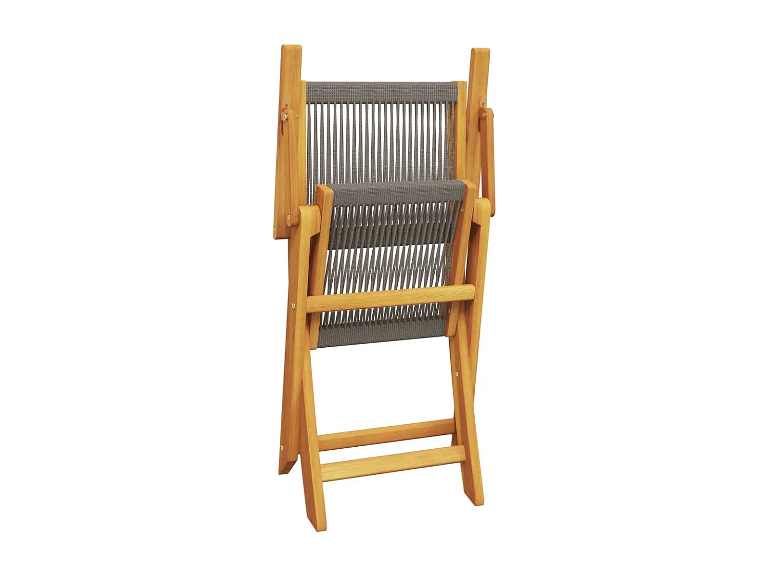 Ensemble à Manger de jardin 7pcs gris polypropylène bois massif