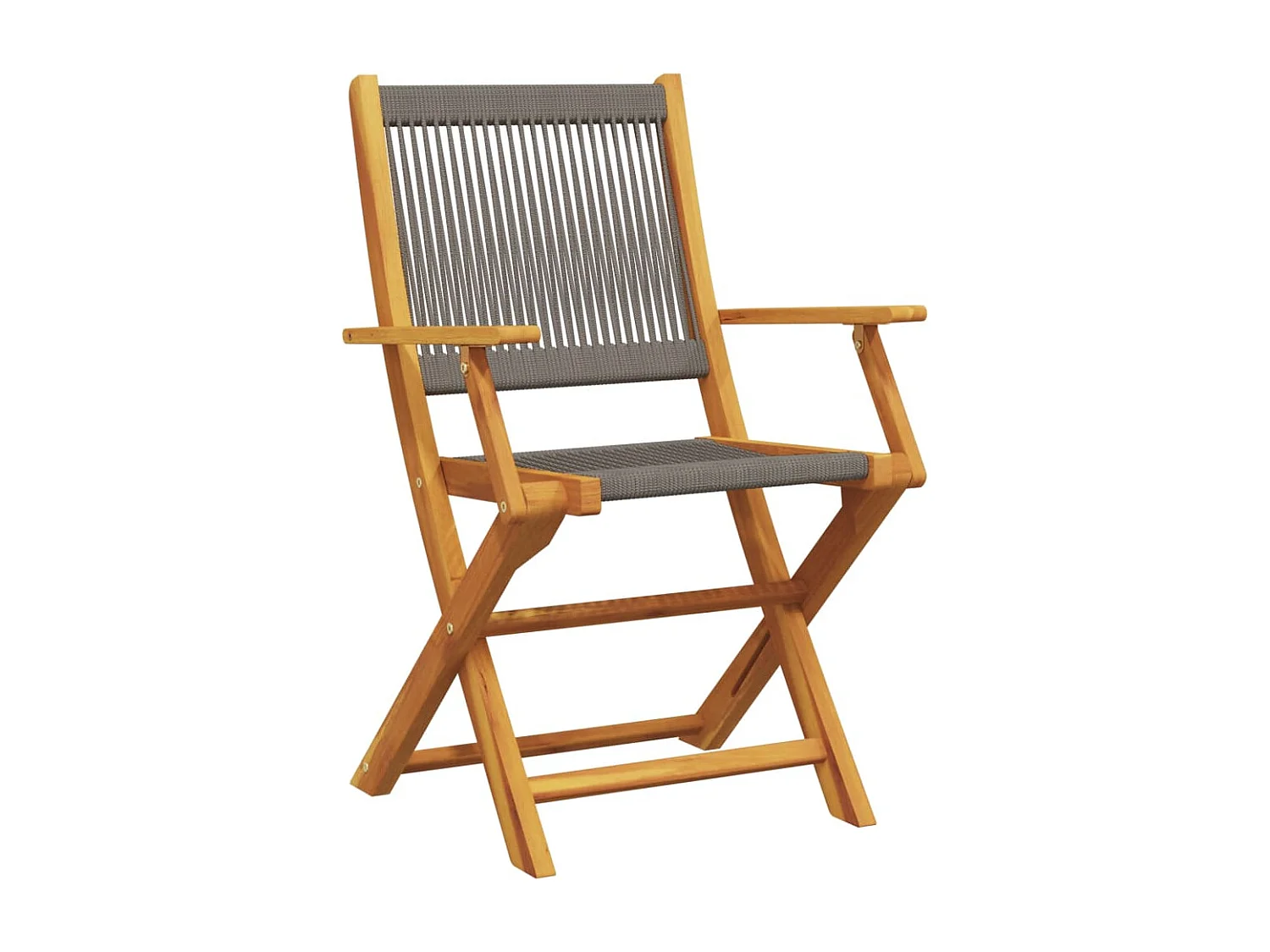 Ensemble à Manger de jardin 7pcs gris polypropylène bois massif