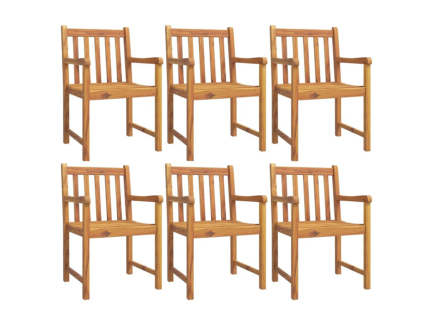 Ensemble à manger de jardin 7 pcs Bois d'acacia solide