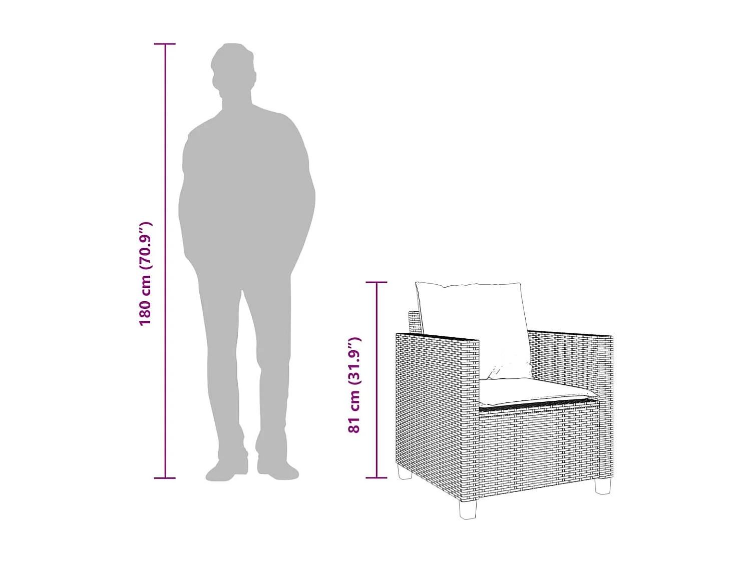 Ensemble de bistro 3 pcs avec coussins beige résine tressée