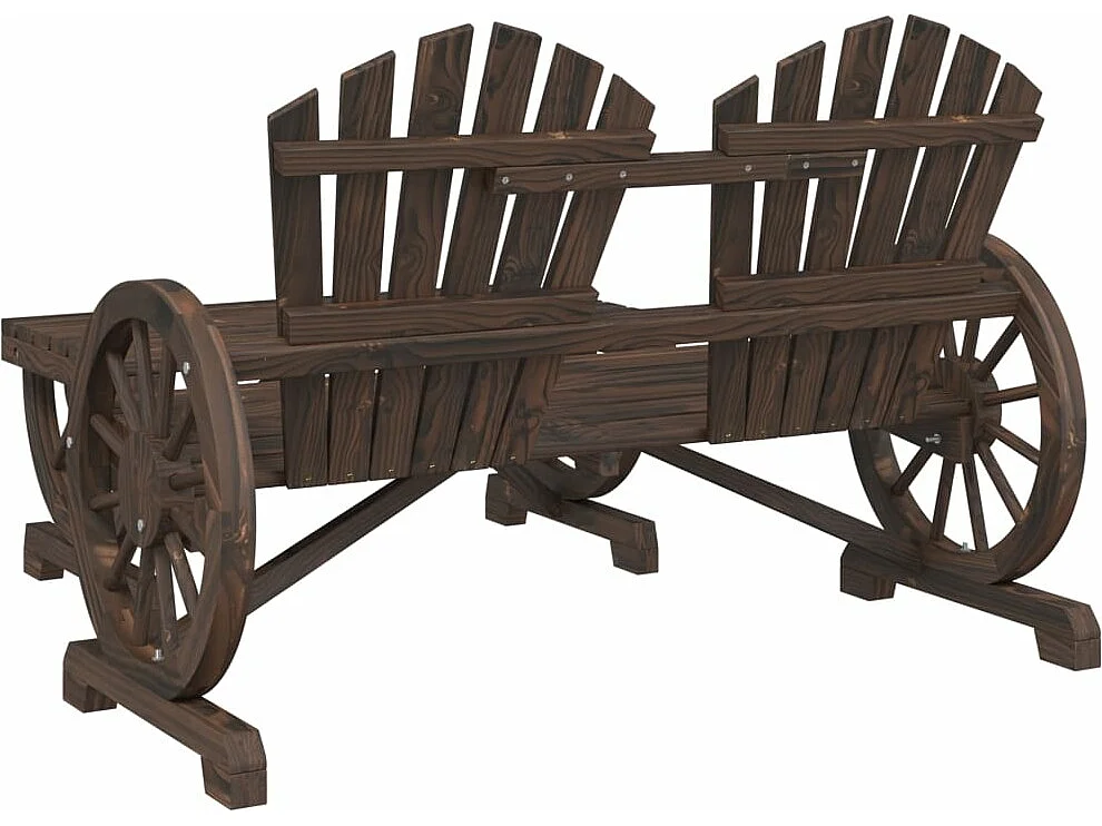 Set Salotto da Giardino 4 pz in Legno Massello di Abete