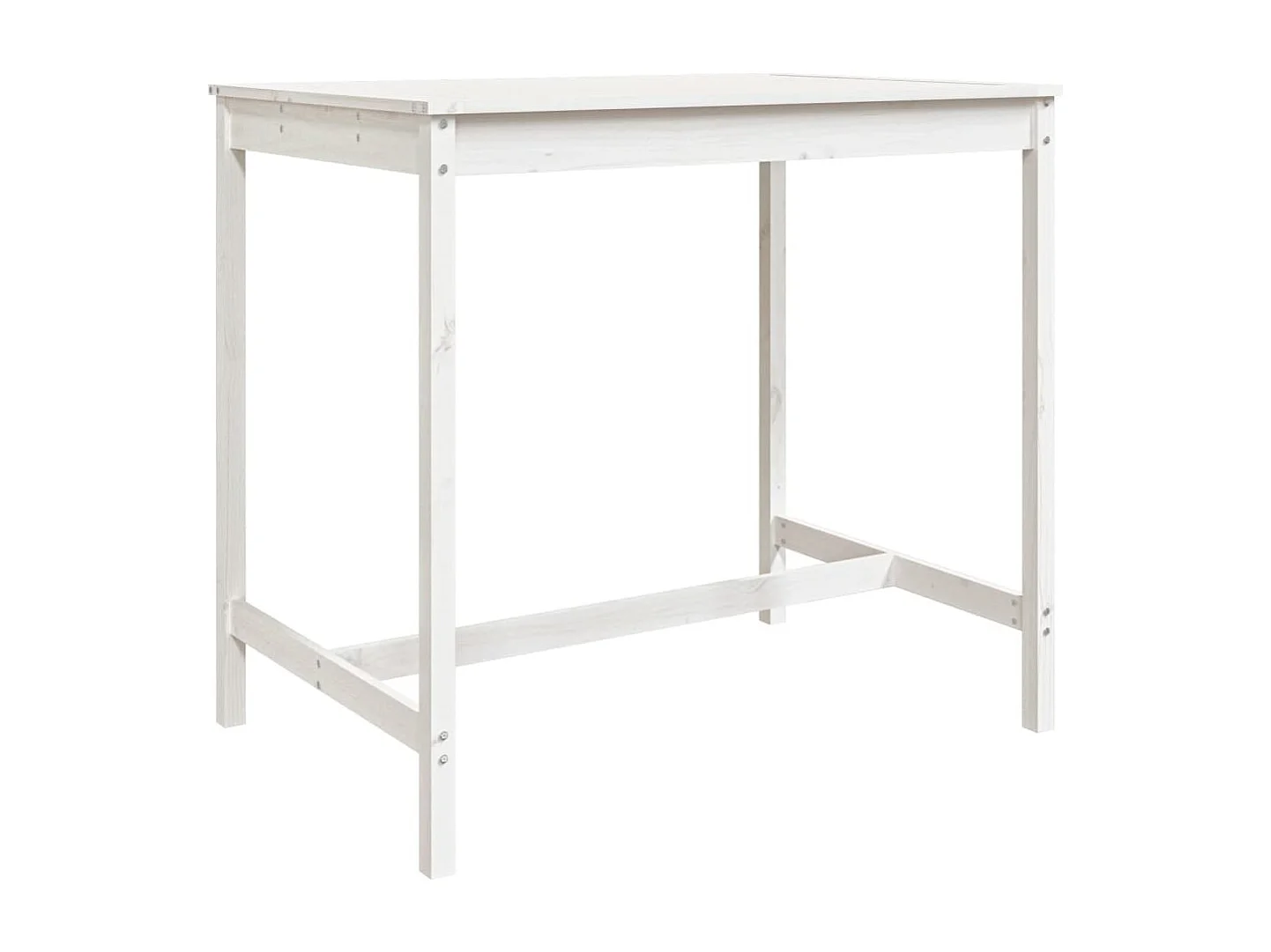 Ensemble de bar de jardin 5 pcs blanc bois massif de pin