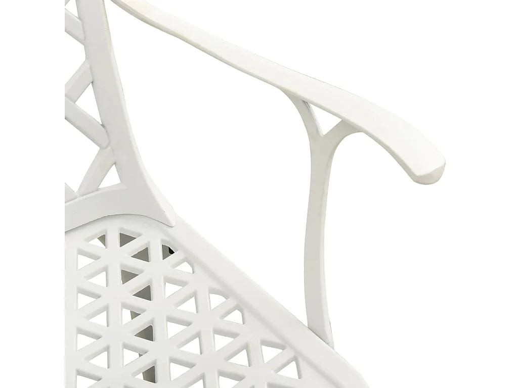 5 pcs conjunto de bistrô alumínio fundido branco