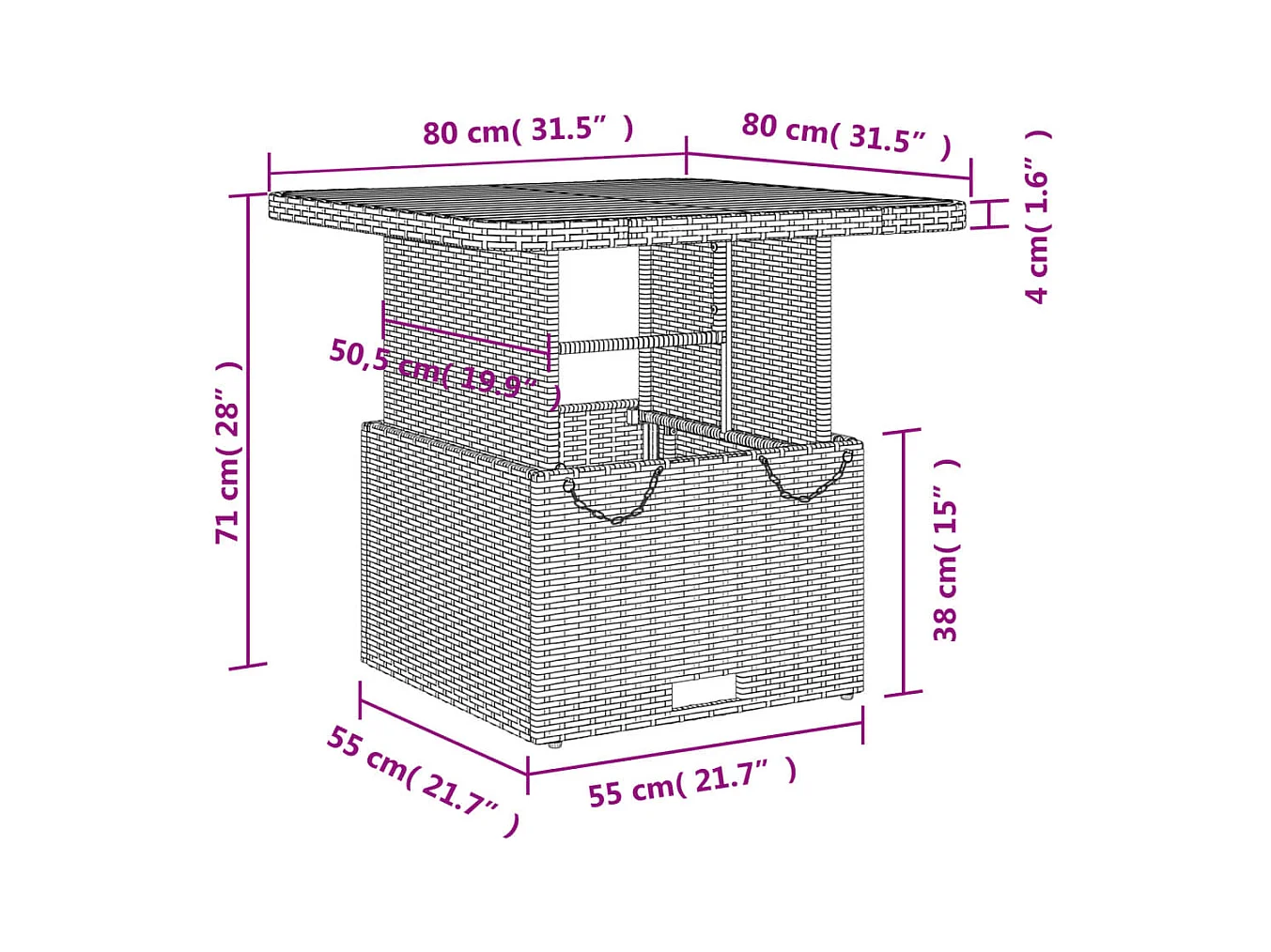 Ensemble à manger de jardin avec coussins 3 pcs Noir