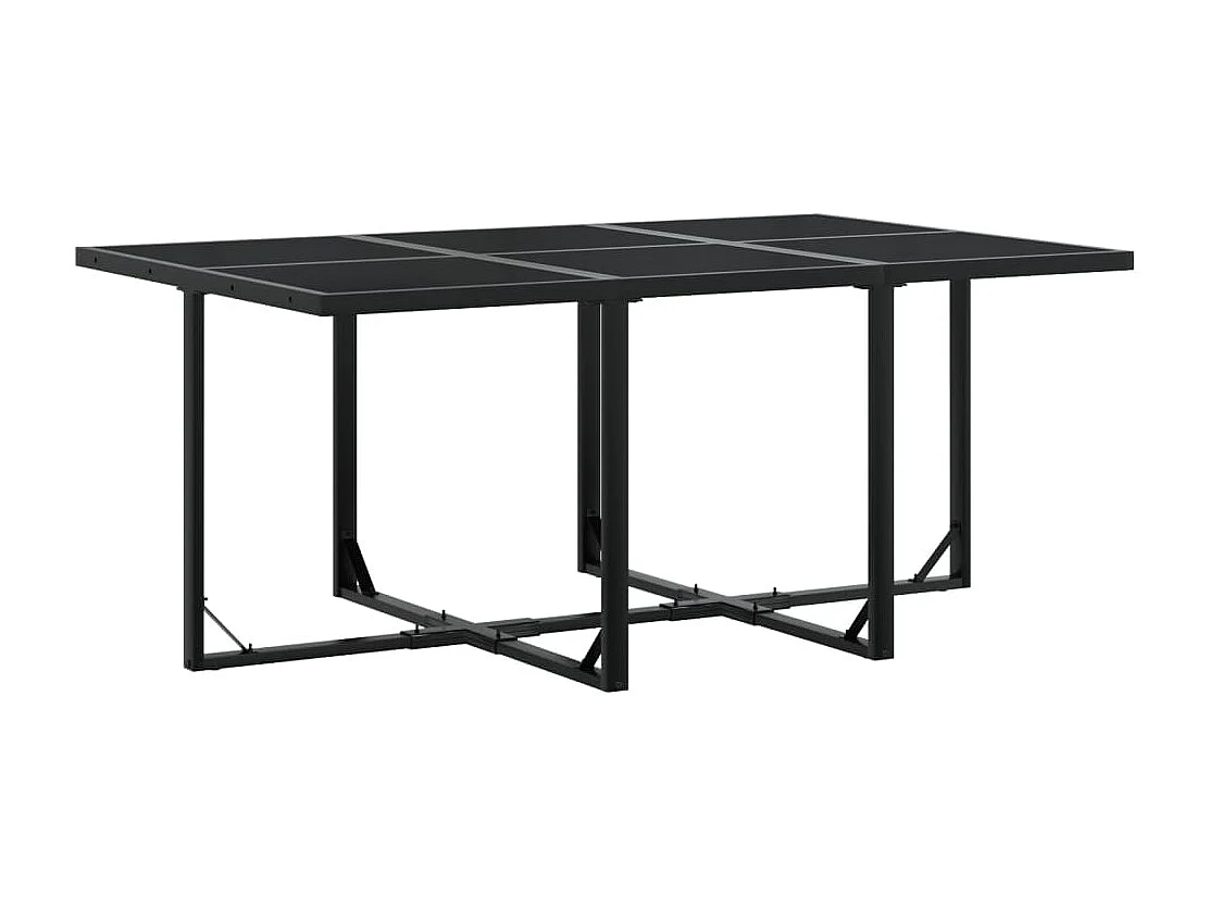 Ensemble à manger de jardin 11 pcs coussins noir résine tressée