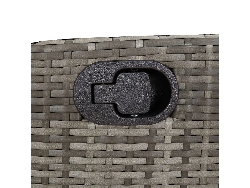 5-delige Tuinset met kussens poly rattan grijs