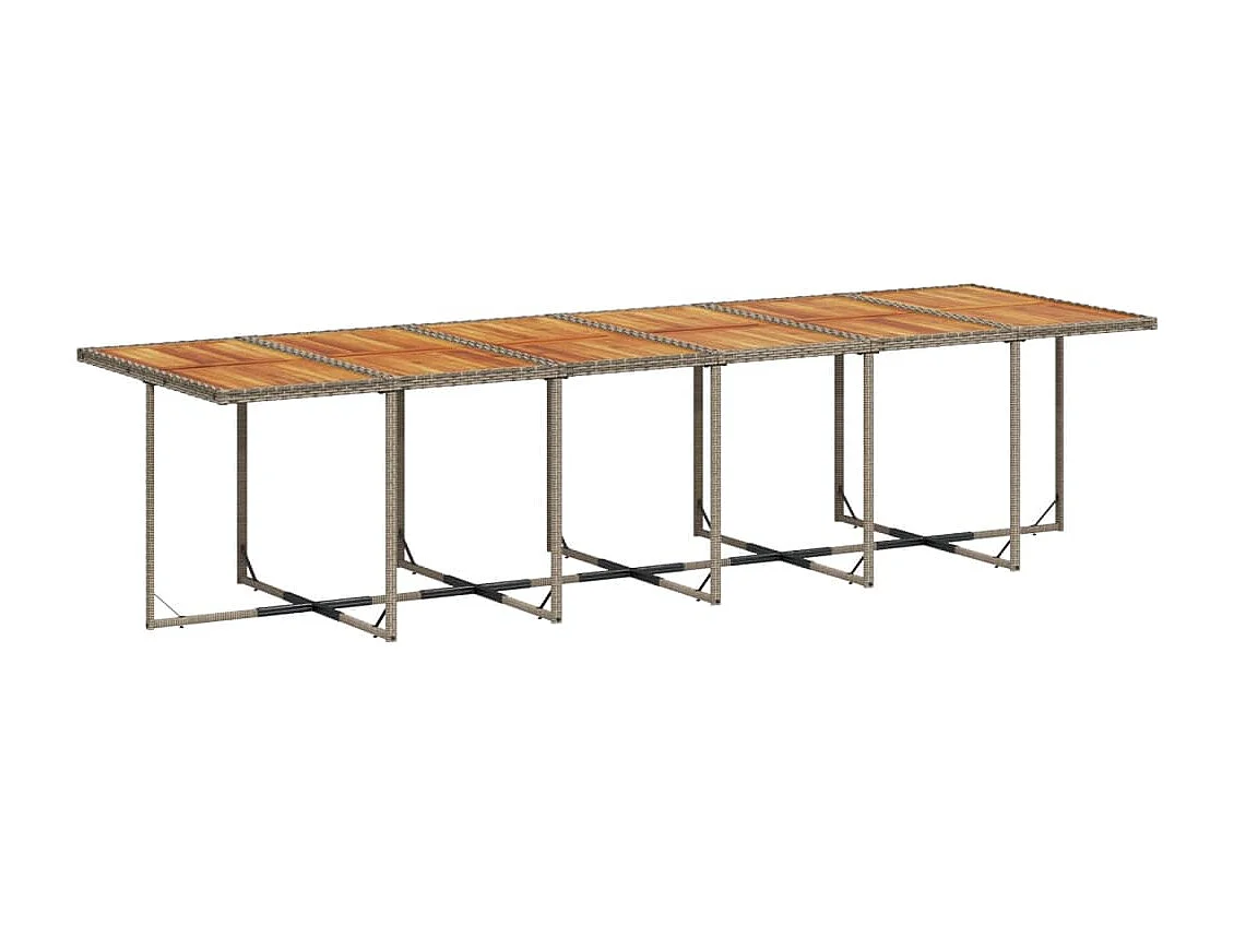 Ensemble à manger de jardin 17 pcs et coussins résine tressée