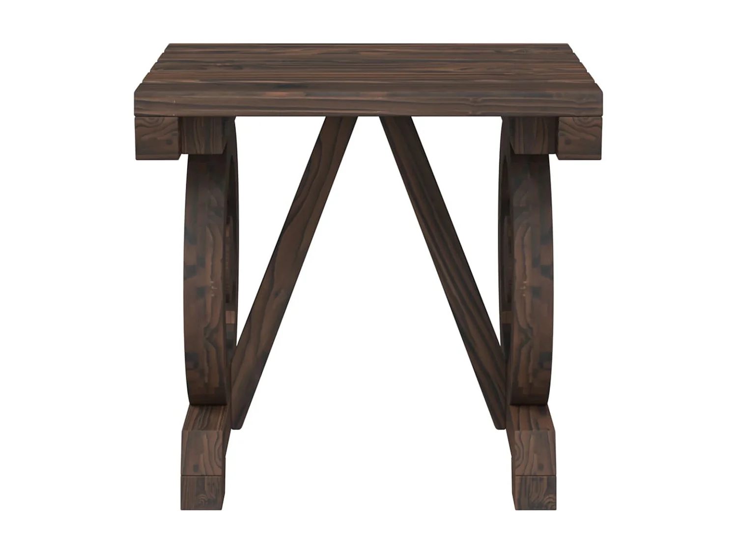 Juego de muebles de jardín 3 piezas madera maciza de abeto