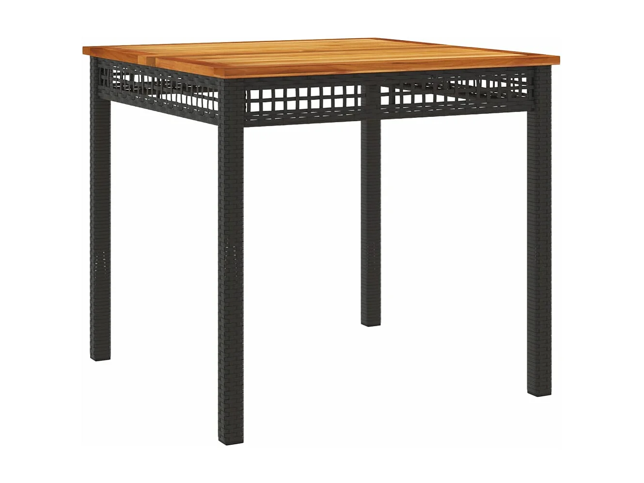 Ensemble à manger de jardin coussins 5pcs Noir Résine tressée