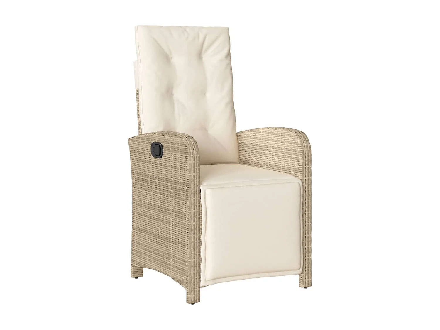 5-tlg. Garten-Essgruppe mit Kissen Beige Poly Rattan