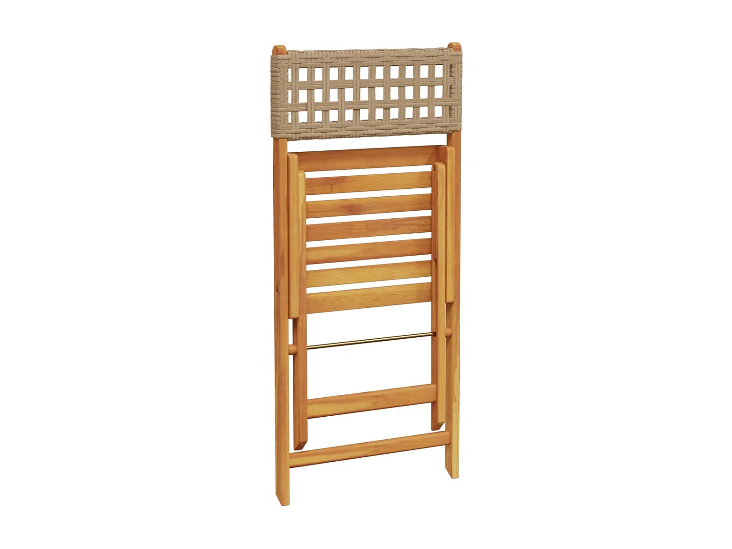 3-tlg. Bistro-Set Beige Poly Rattan und Massivholz