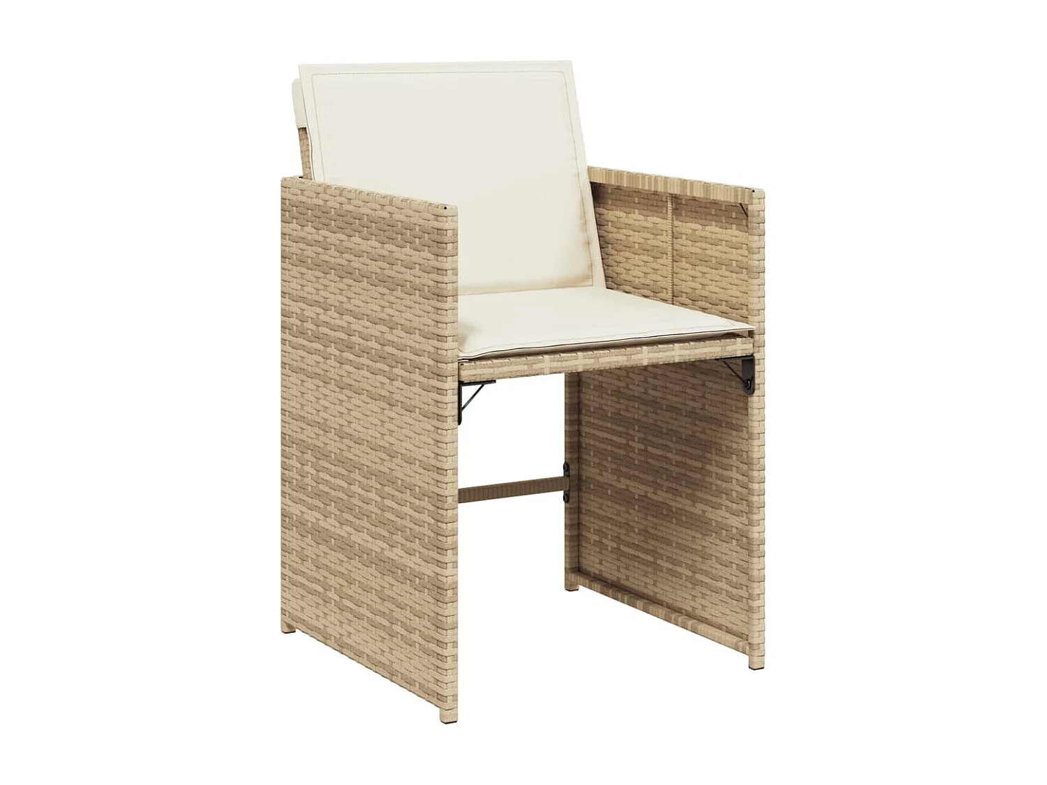 Ensemble à manger de jardin et coussins 15 pcs beige