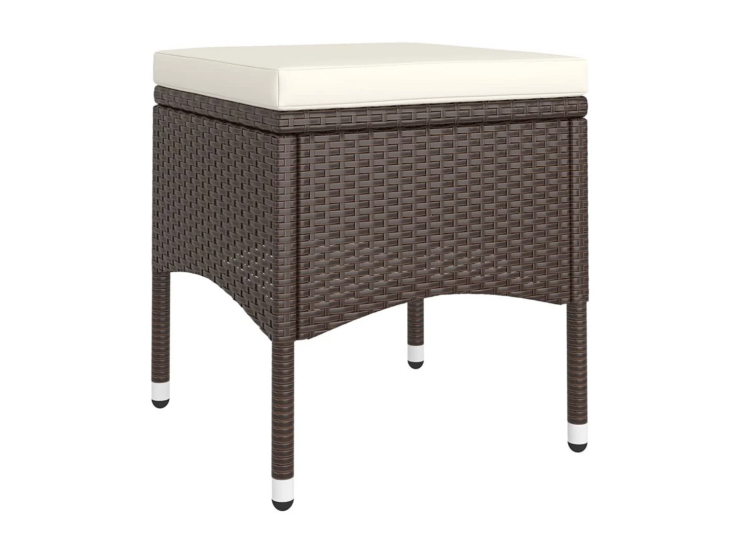 Ensemble de bistro de jardin 5 pcs poly rotin et verre trempé