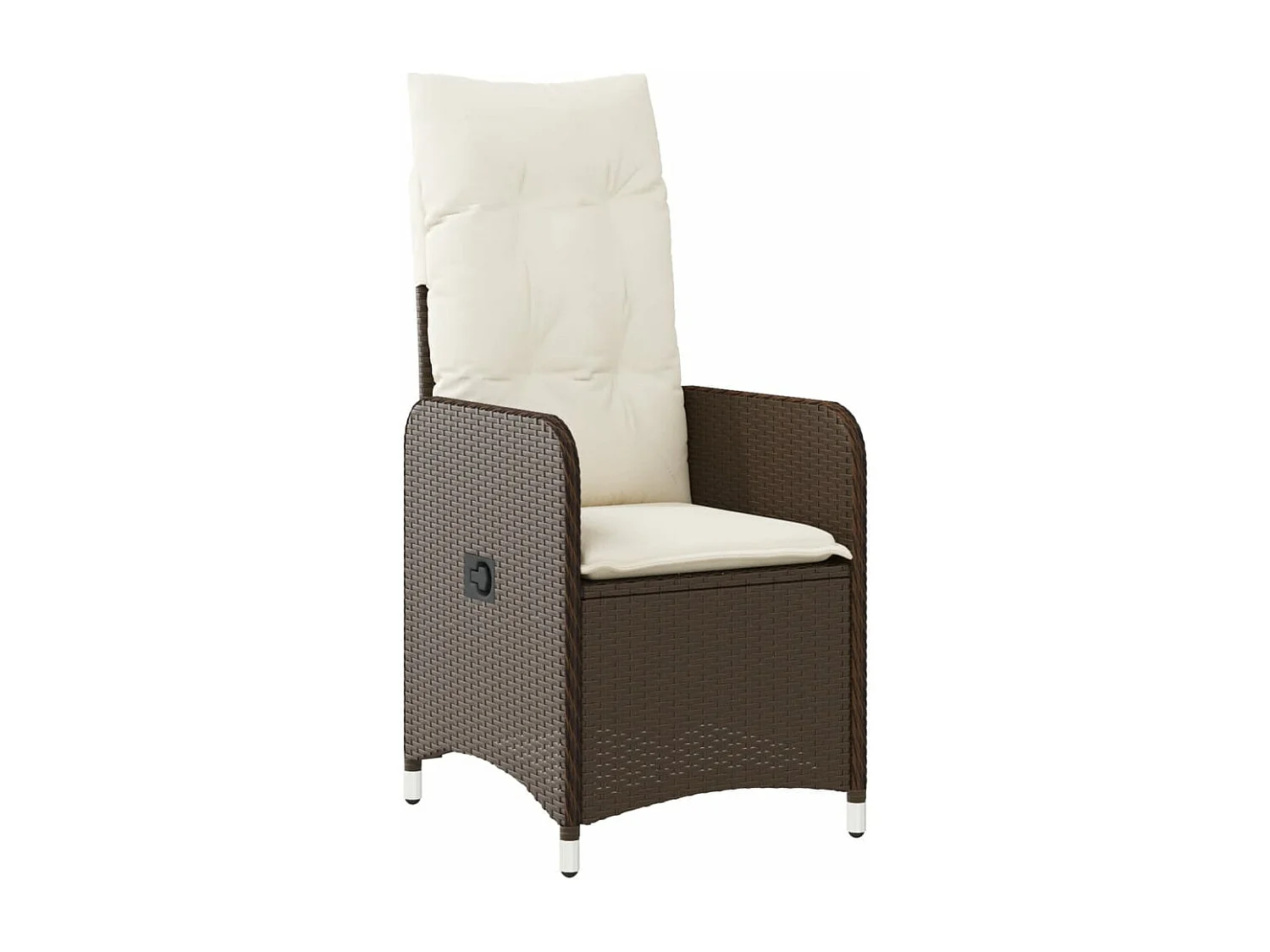 Ensemble de bistro de jardin 5 pcs coussins marron poly rotin