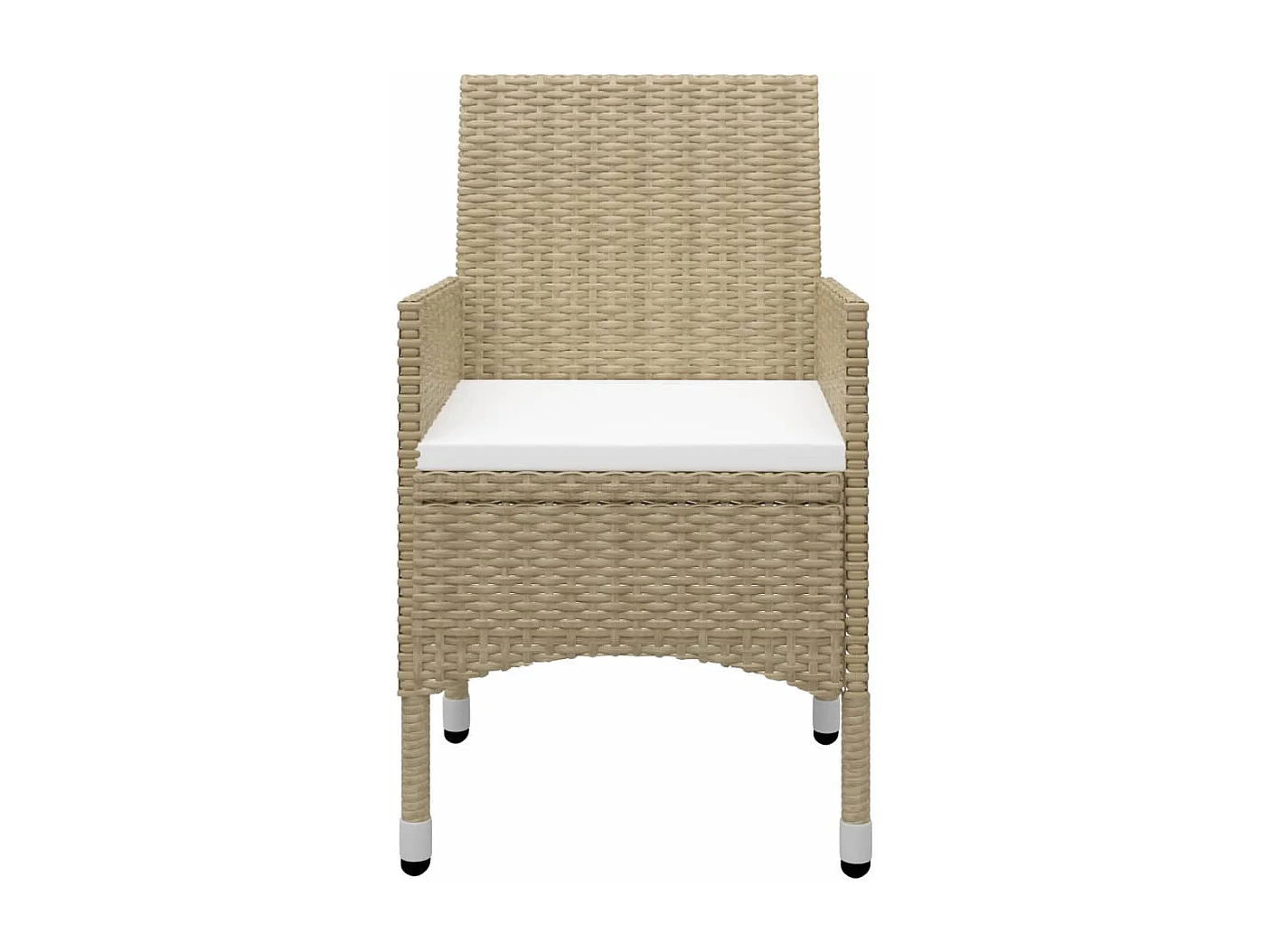 Ensemble à manger de jardin 5 pcs Beige